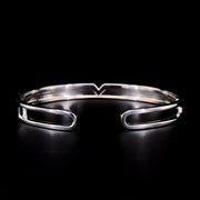 MOP V Shape Silver Bracelet